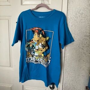 Cowboy Bebop Crunchyroll bright blue short sleeve Tshirt SZ M